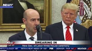 SWEARING IN: Trump & Pence participate in swearing in the new Secretary of Labor