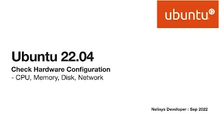 Ubuntu 22.04 : Check Hardware Configuration