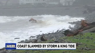 King Tide, heavy rain slam Oregon coastline