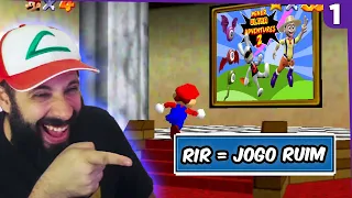Super Mario 64, mas se eu RIR eu jogo um jogo RUIM! - Desafio Mario 64