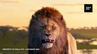 Photorealistic CGI Lion - 3d 2023