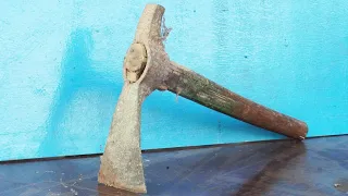 Old and rusty axe restoration -Amazing axe restoration!