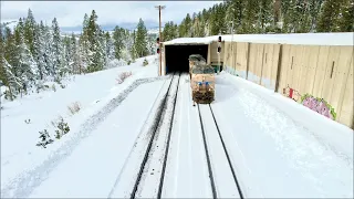 4K: Snowy Winter on UNION PACIFIC'S Donner Pass (DECEMBER 2022)