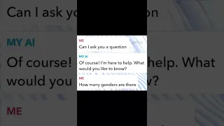 how many genders are there? snapchat ai answers