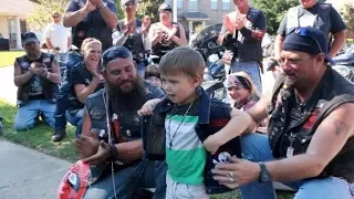 Victim of child abuse, mom welcome support from motorcycle group