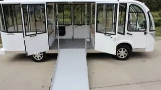 Bintelli Electric Vehicles - ADA Enclosed Passenger Shuttle Wheelchair Ramp