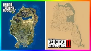 How BIG Is The Red Dead Redemption 2 Map Compared To The Grand Theft Auto 5 Map? (RDR2 VS GTA 5)