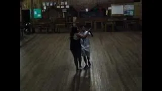 aula de Dança Gaúcha aluna Jaqueline Arnt e Prof.Jorge Machado