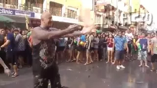 Songkran Street Fight on Khao San Road Bangkok, Thailand