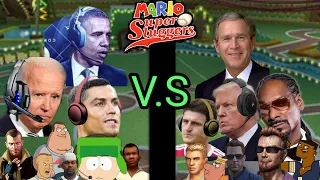 US Presidents and their "friends" play Super Mario Sluggers 2