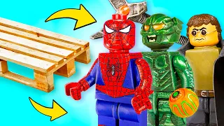 I Transformed Wooden Lego Figures Into Popular Characters! || Spider-Man, Doctor Octopus, and More!🐙