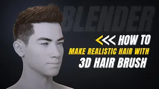 Blender hair tool | Make realistic hair in Blender | Hair Time-Lapse | 3D Hair Brush