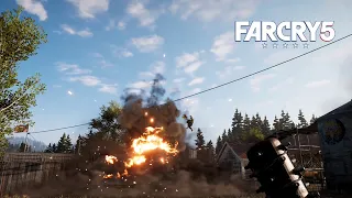 Far Cry 5 Aggressive Creative Stealth Kills Gameplay - Knives, Baseball Bats and Shotguns