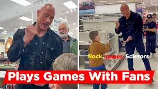 Dwayne Johnson And His Young Fan Played A Game Of Rock, Paper, Scissors