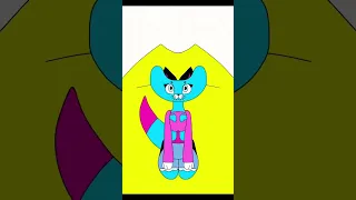 Kitty cat meme cyan is cute (rainbow friends) chapter 2 #animation #flipaclip