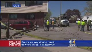 Truck Brings Down Utility Poles, Live Wires In Watertown