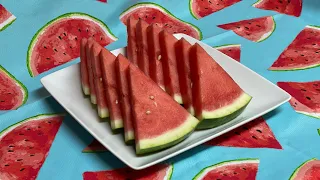 How to cut a Watermelon into Slices(triangles)