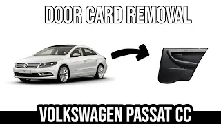 How to remove the rear door panel Volkswagen Passat CC