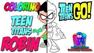 How to Color Robin Teen Titans GO! Coloring Page - Cartoon Network Coloring Book