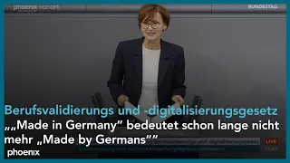 Bundestagsdebatte zum Entwurf eines Berufsvalidierungs und -digitalisierungsgesetzes am 17.05.24