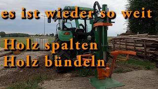 Holz spalten und bündeln - Posch Hydrocombi 24 - das Chaos wird weniger