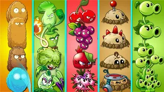 PvZ 2 Discovery - Every Plants Evolution NOOB - PRO - HACKER - GOD version