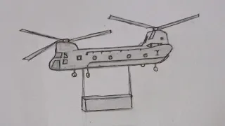 How to Draw a Chinook Helicopter