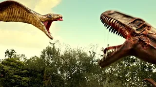 Monty Python vs. Prehistoric Tyrannosaurus Rex! Unexpectedly, the python was killed by ONE move?