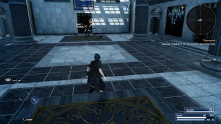 Prompto showing off his butt to Noctis