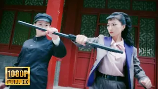 The girl was chased by ninjas, and she used her incredible martial arts to defeat them.