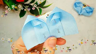 Delicate, pretty, cute hair bow - Easy to make for beginners - Great ribbon bow idea