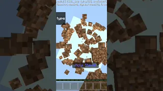 first day in Minecraft one block start