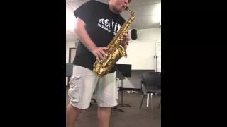 Alto sax versus trumpet improv battle