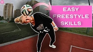 5 EASY FREESTYLE / JUGGLING TRICKS - EASY FOOTBALL FREESTYLE TRICKS - world champion teaches