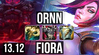 ORNN vs FIORA (TOP) | 6/0/8, 400+ games, Dominating | KR Grandmaster | 13.12