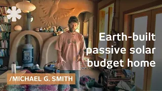 Earth-built passive solar home: cob (south), strawbale (north)