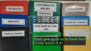 Guitar lesson #47: Don't give up on is by David Soul (Turn on Subtitles/CC)