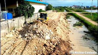 Beat The Best Techniques Proccessing Dozer Pushing & Cutting Stone Making Village Foundation Road