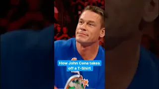 John Cena method of T-shirt removal?#shorts #wwe