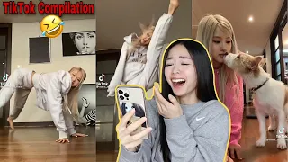 REACTING to ROSÉ'S TikTok Account | TikTok Compilation [Melissa Minh]