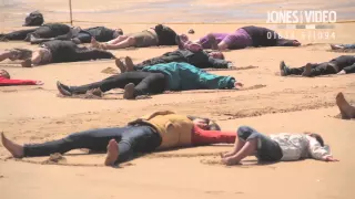 Sand Angels Guinness World Record Attempt at Freshwater West Beach Pembrokeshire Wales 6.6.2015