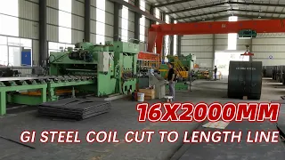 16×2000MM Coil Cut To Length Line Machine| HR Coil Cut To Length Machine In Factory