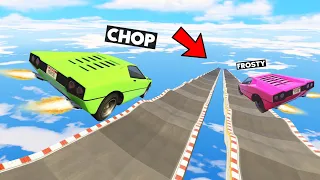 GTA 5 RACE BUT CHOP WINS INSTEAD OF FROSTY FOR FIRST TIME IN MEGA RAMP