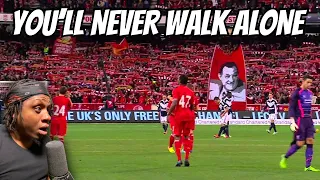 First Time Watching Liverpool F.C. & 95,000 Australian fans sing "You'll Never Walk Alone"