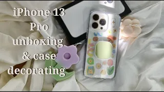 iPhone 13 Pro Silver & accessories unboxing + customising with stickers (aesthetic) |  myn_life_