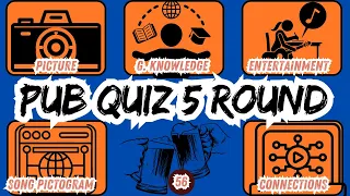Pub Quiz Showdown: Test Your Knowledge! Pub Quiz 5 Rounds. No 56