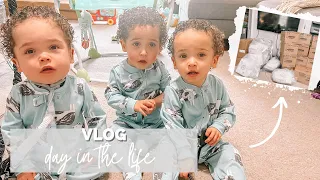 *TRIPLETS* vlog- Daxon's eye surgery, monthly supply order, dinner with Croix