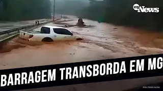 Barragem em Minas Gerais transborda atinge Nova Lima em Belo Horizonte