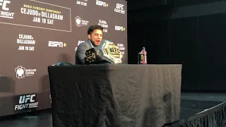 Henry Cejudo post-fight press conference at UFC Fight Night 143