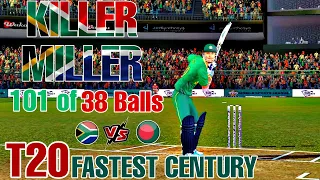 David Miller Fastest T20 Century 😱 All Time vs Bangladesh😍 Rc 2022 Gameplay